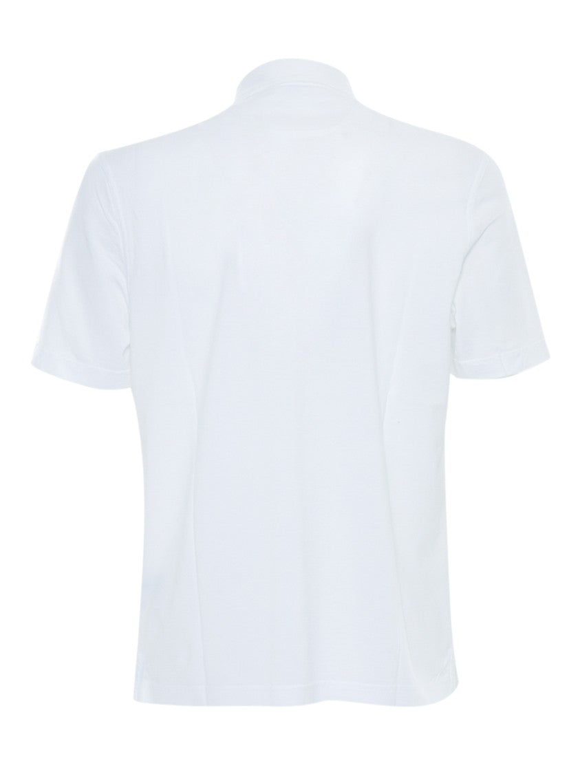 Fedeli Short-Sleeve Knit Polo Shirt With Buttoned Placket