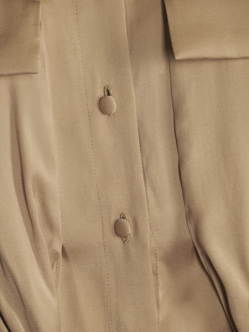 Alberta Ferretti Classic Midi Shirt Dress