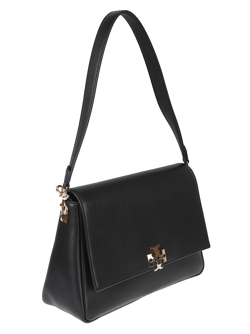 Tory Burch Black Leather Charlie Shoulder Bag