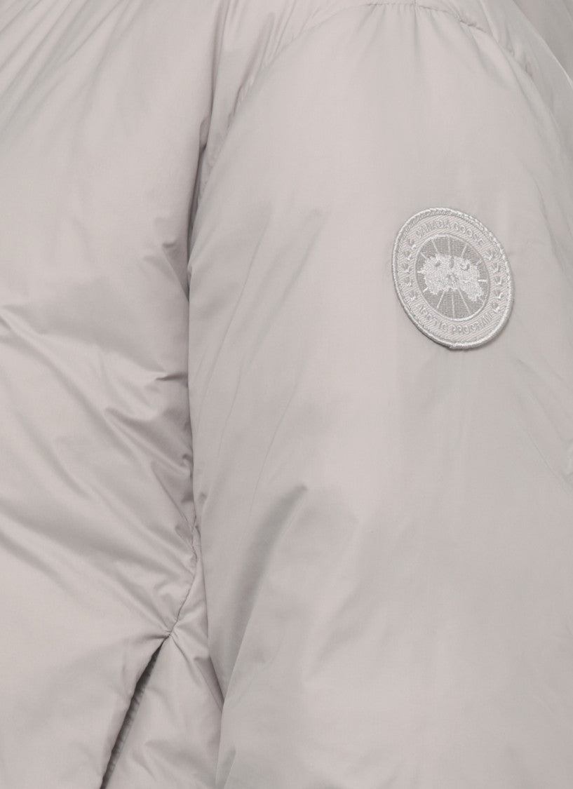 Canada Goose Cropped Grey Padded Jacket With Hood