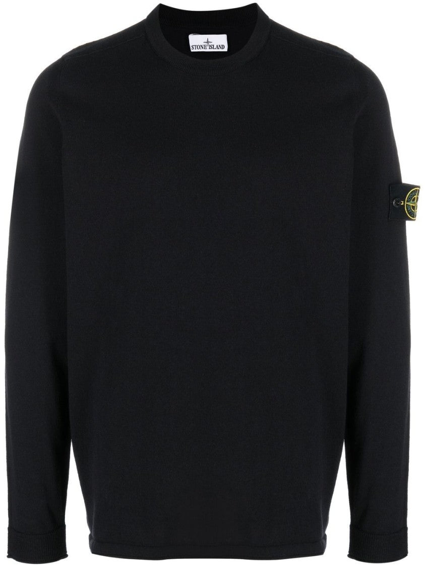 Stone Island Classic Crew Neck Blue Sweater