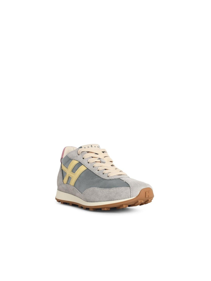 Hogan 'H699' Light Blue Leather Blend Sneakers