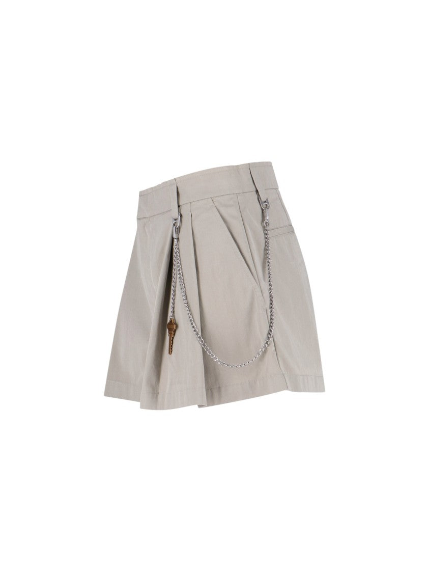 Alexander Wang Beige Tailored Shorts With Chain Detail