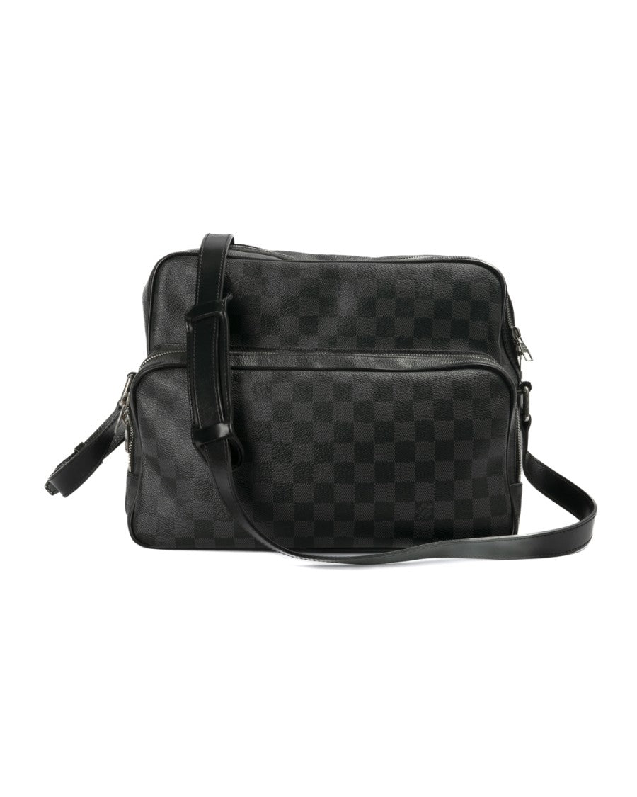 Louis Vuitton Black Damier Graphite Messenger Léoh Gm Canvas Shoulder Bag