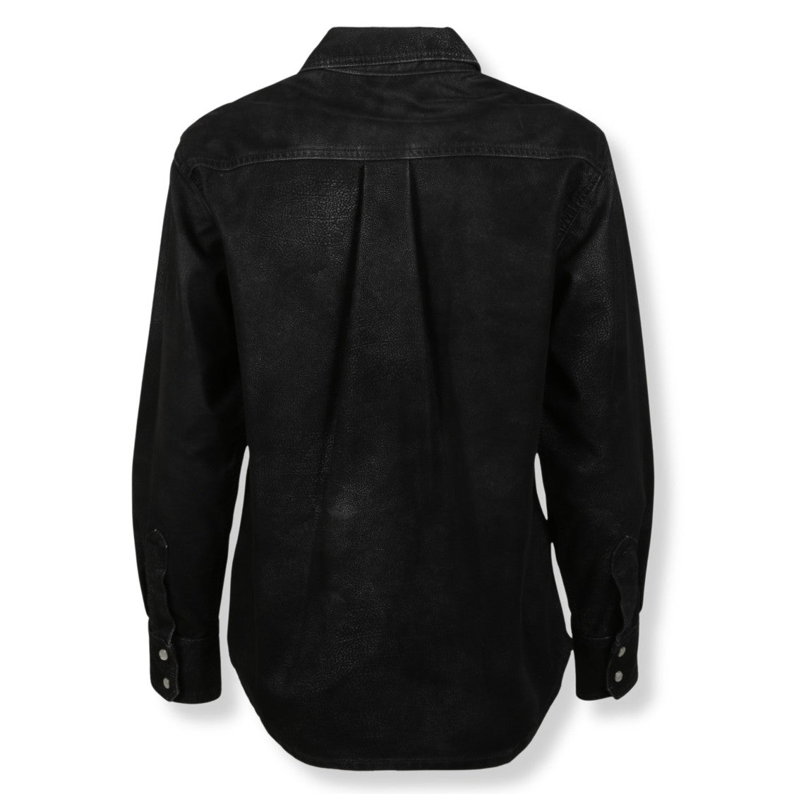 Isabel Marant Étoile Vintage-Style Matte Eco-Leather Shirt With Classic Collar
