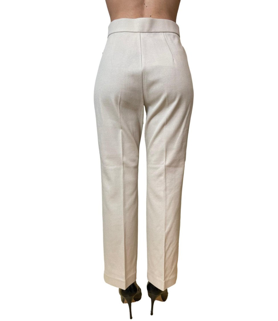 Max Mara Ivory White Mmlcaliffo Polyamide Trousers