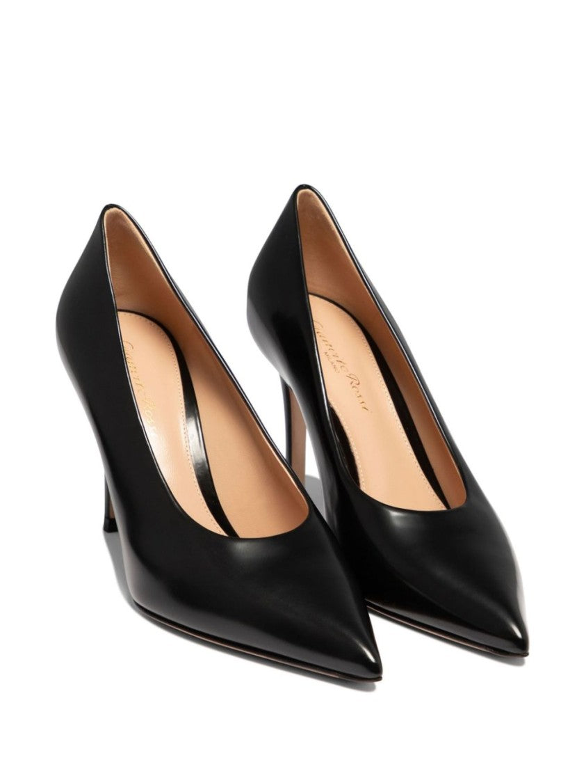 Gianvito Rossi 85Mm Black Leather Pumps