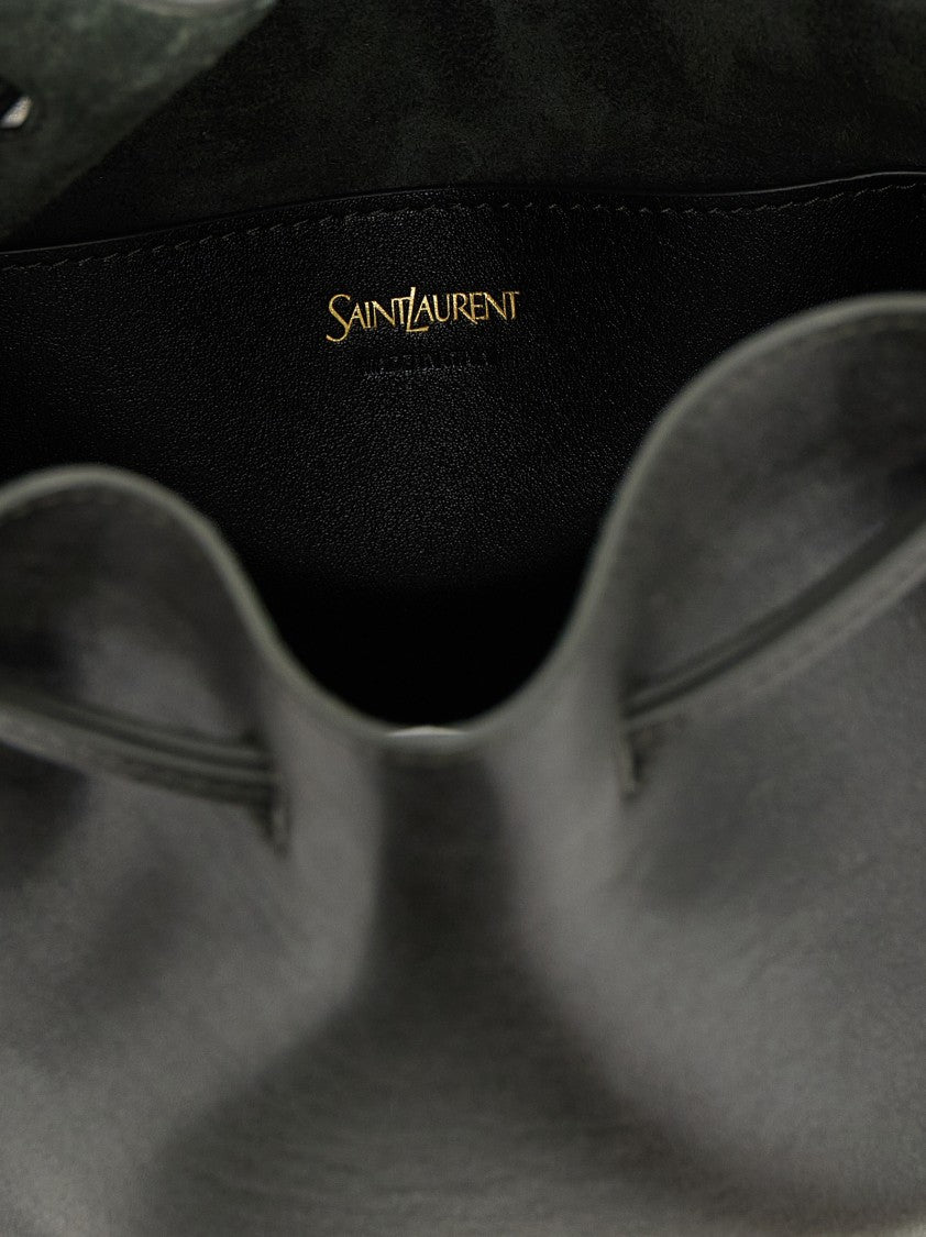 Saint Laurent Large Leather Bucket Bag