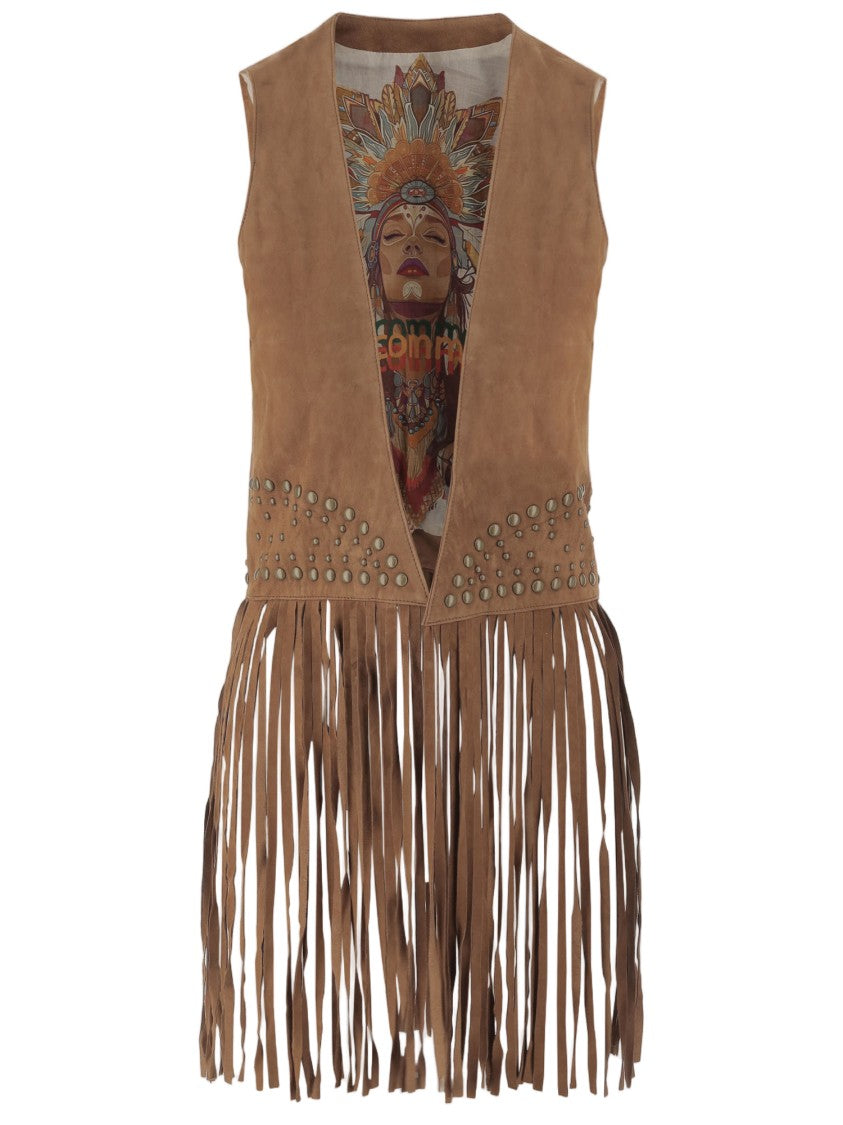 Uncommon Suede Vest With Fringes