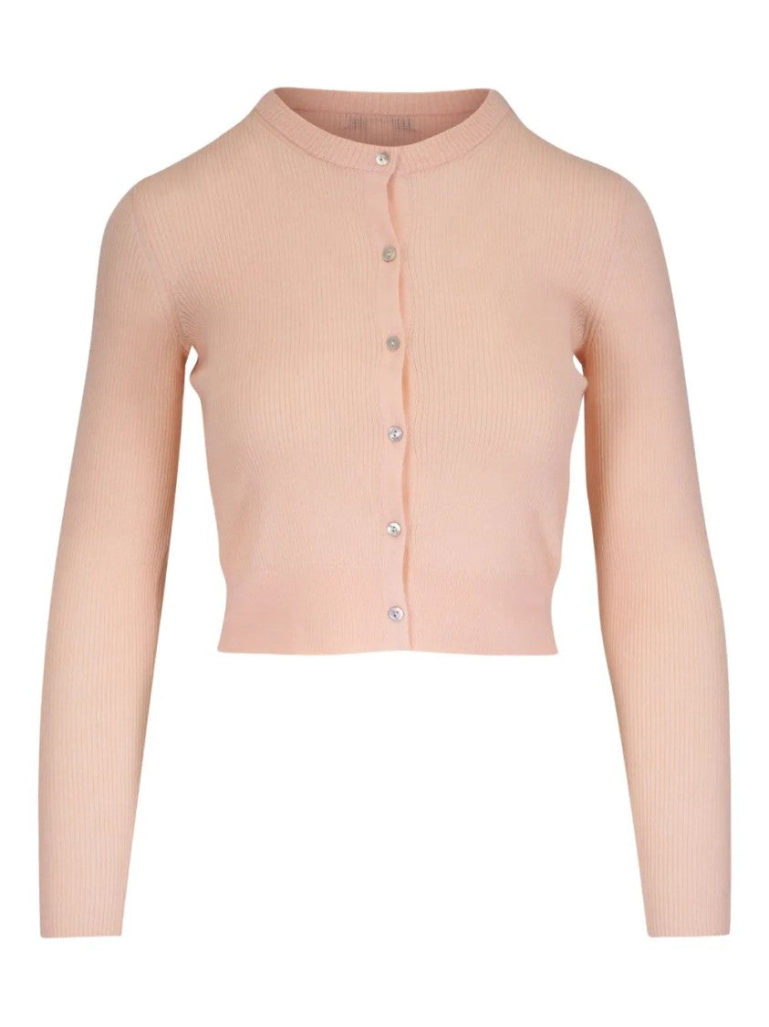 Vince Slim Rib Shell Button Cardigan