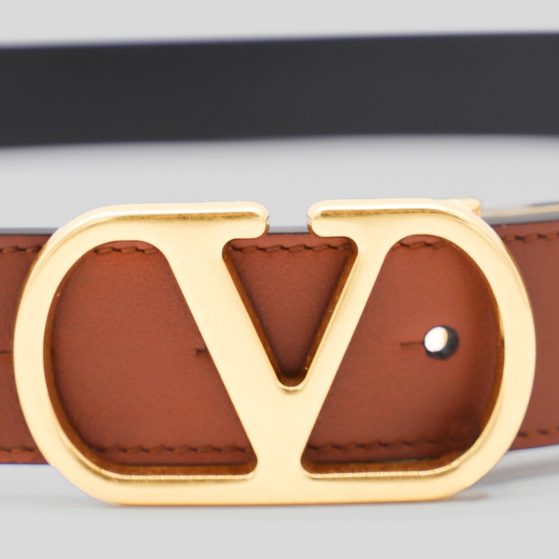 Valentino Garavani Cognac Leather Belt
