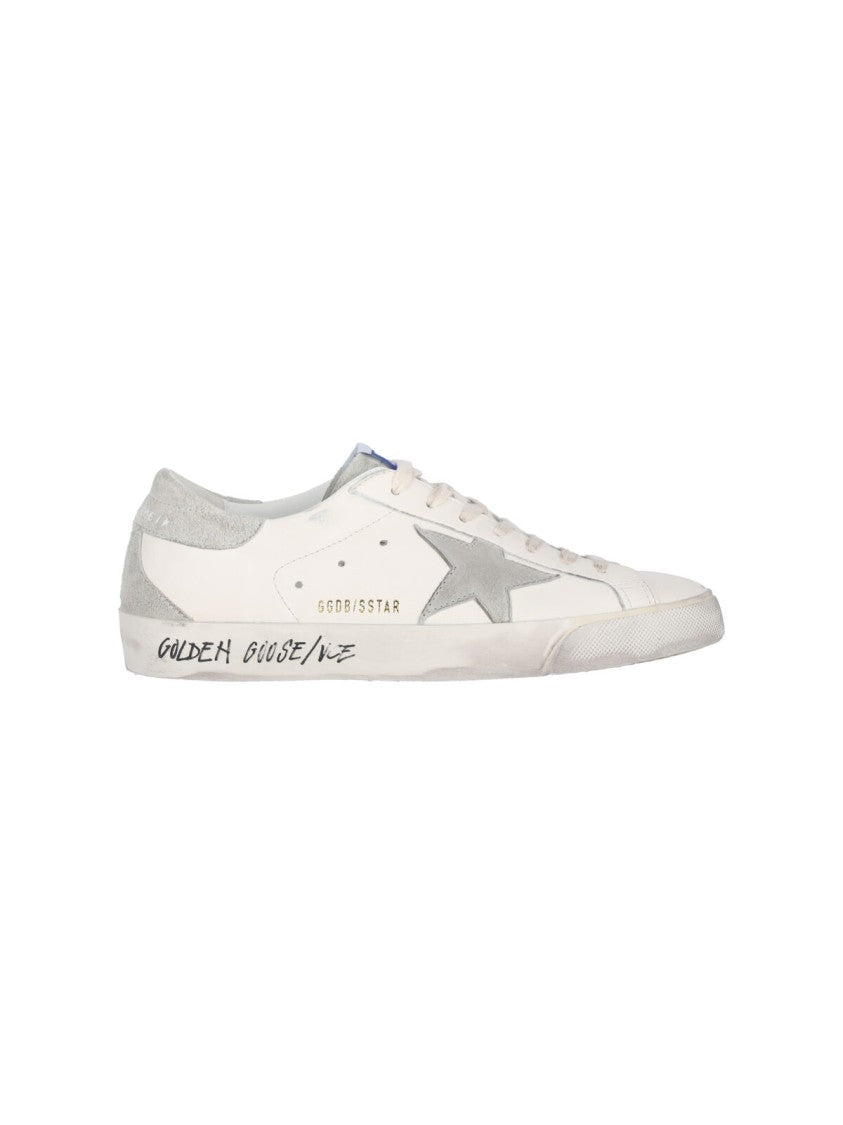 Golden Goose White Super-Star Leather Suede Sneakers