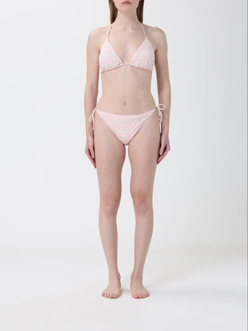 Mc2 Saint Barth Classic Triangle Bikini Set With Adjustable Ties