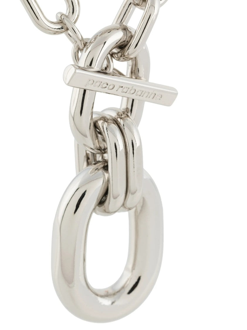 Rabanne Silver Chain Necklace With Bold Toggle Clasp