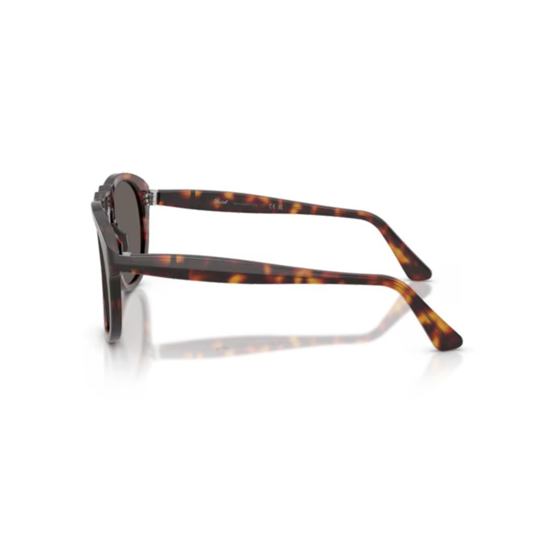Persol 0Po0649ne Tortoiseshell Round Frame Sunglasses With Dark Lenses