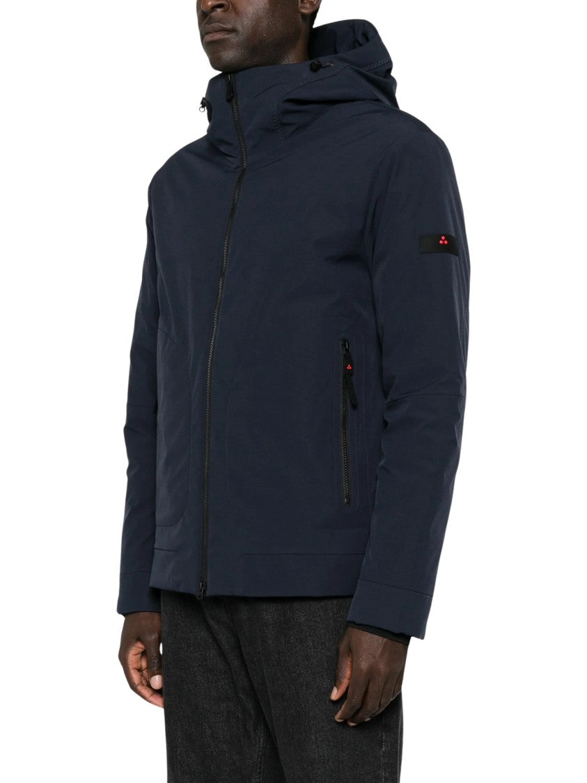 Peuterey Hooded Logo Patch Zip-Up Jacket