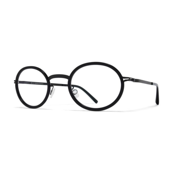 Mykita Black Berthold Matte Acetate Round Sunglasses