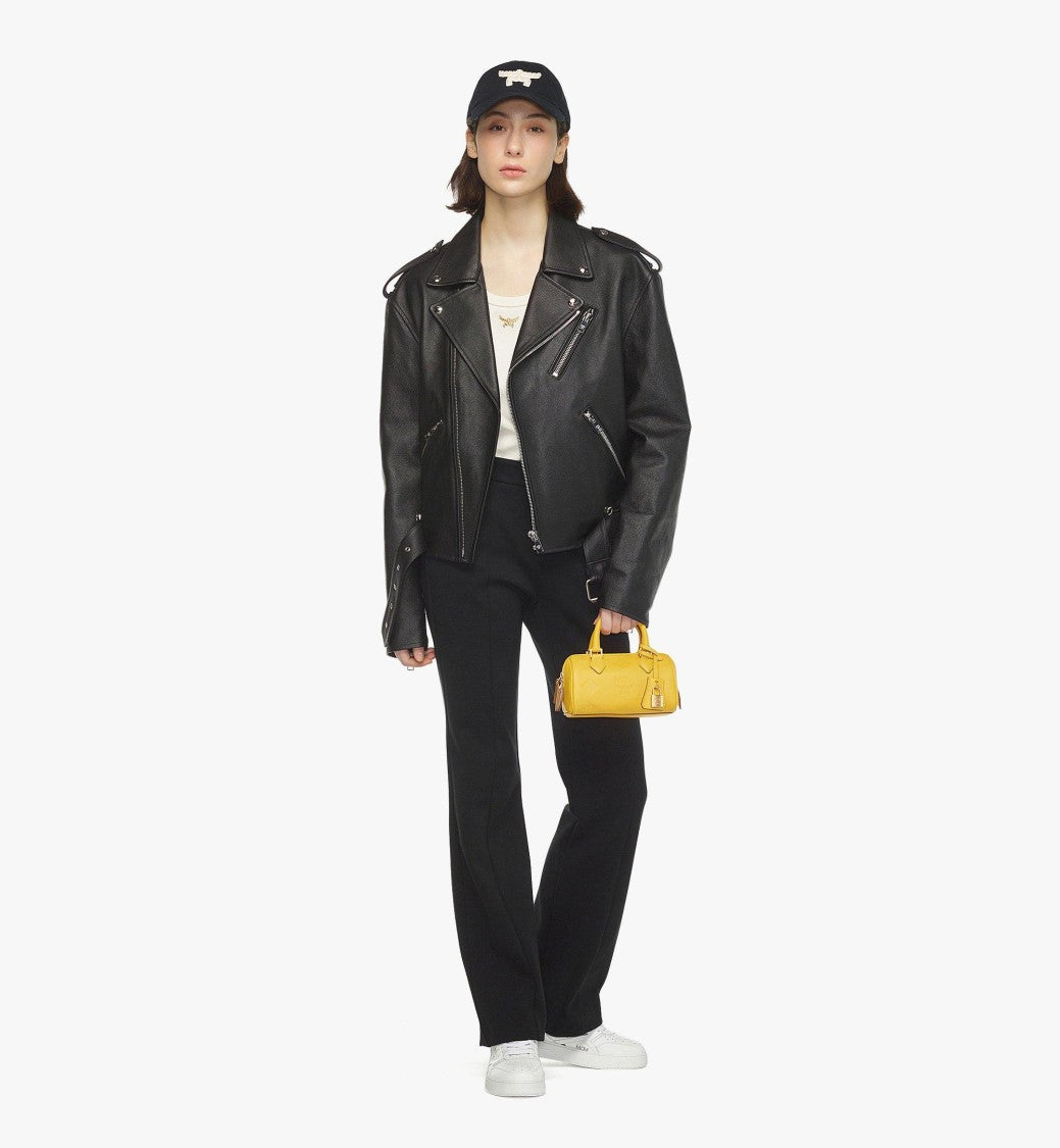 Mcm Mini Ella Natural Nappa Leather Boston Bag