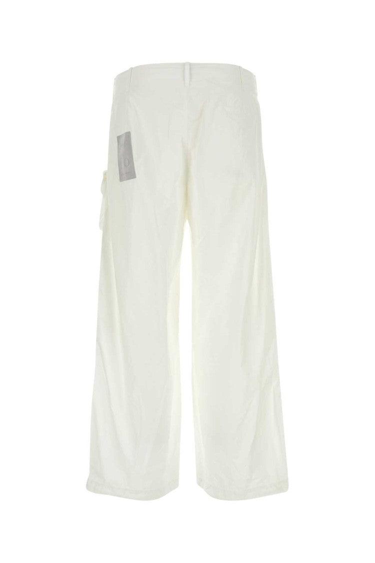 Ten C White Nylon Cargo Pant