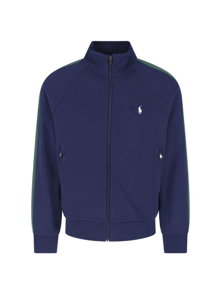 Polo Ralph Lauren Blue Recycled Cotton Blend Zip Sweatshirt