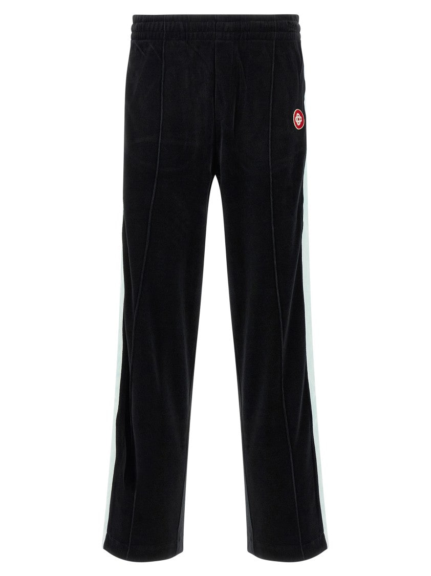 Casablanca Contrast-Trim Chenille Pants With Adjustable Waistband