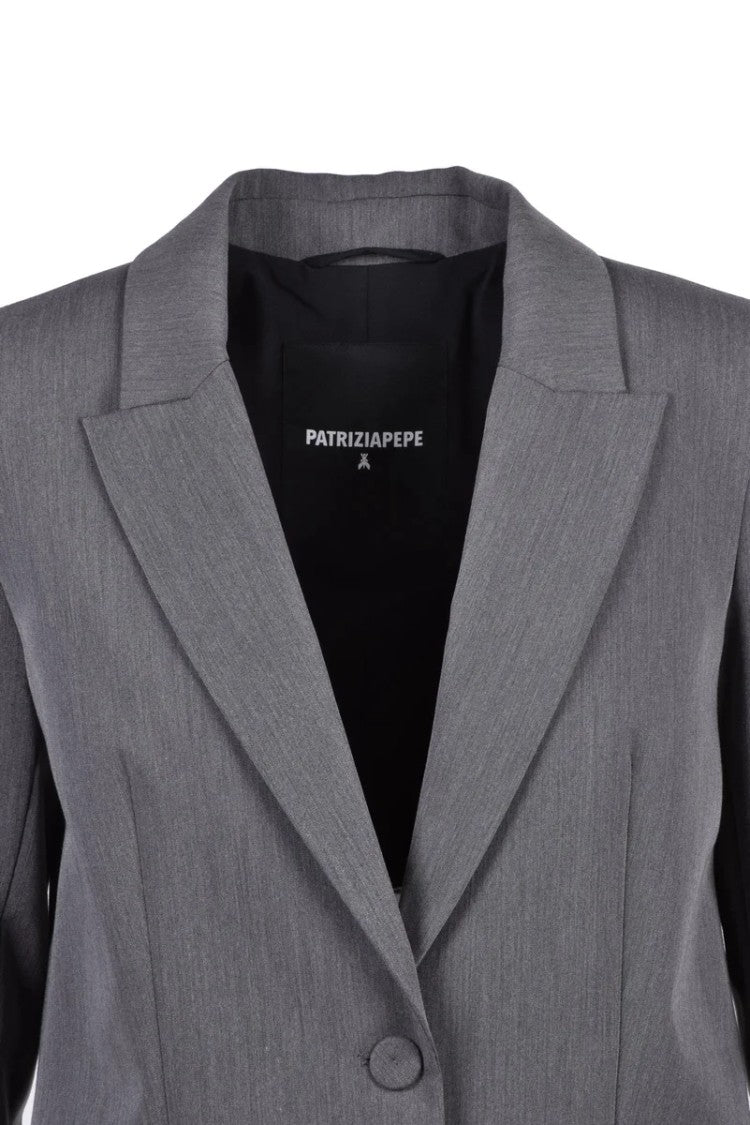 Patrizia Pepe Rounded Jacket - Grey
