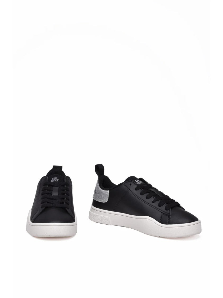Diesel Black Silver Bold Rubber Sneakers