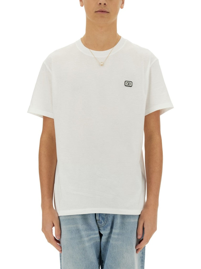 Valentino Vlogo" Patch Cotton T-Shirt