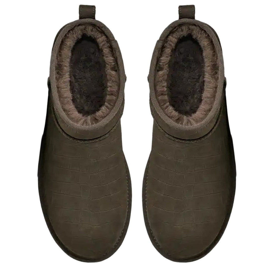 Ugg Animal Print Dark Gray Leather Ankle Boots