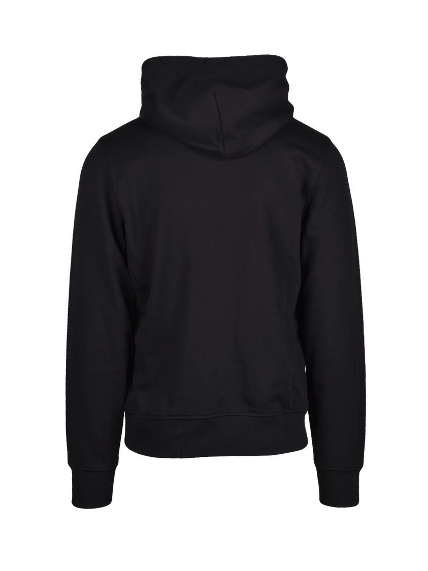Diesel Pullover Hoodie With Tonal Embossed Detail And Drawstring Hood
