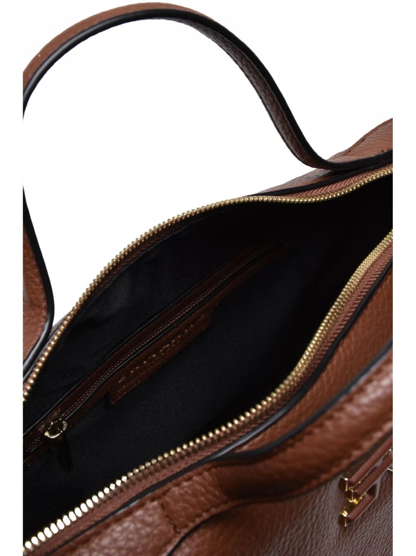 Ermanno Firenze Violeta Structured Handbag With Dual Handles And Detachable Strap