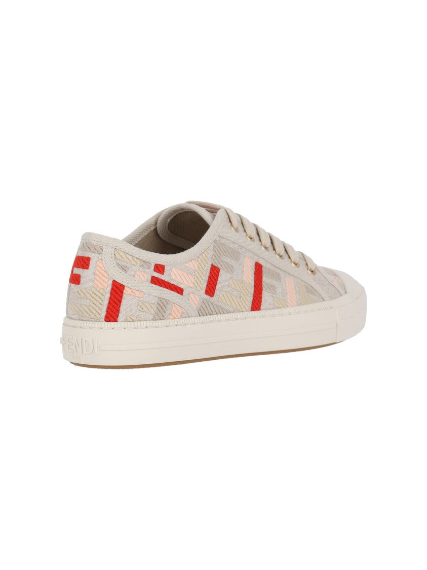 Fendi "Domino" Sneakers – Beige