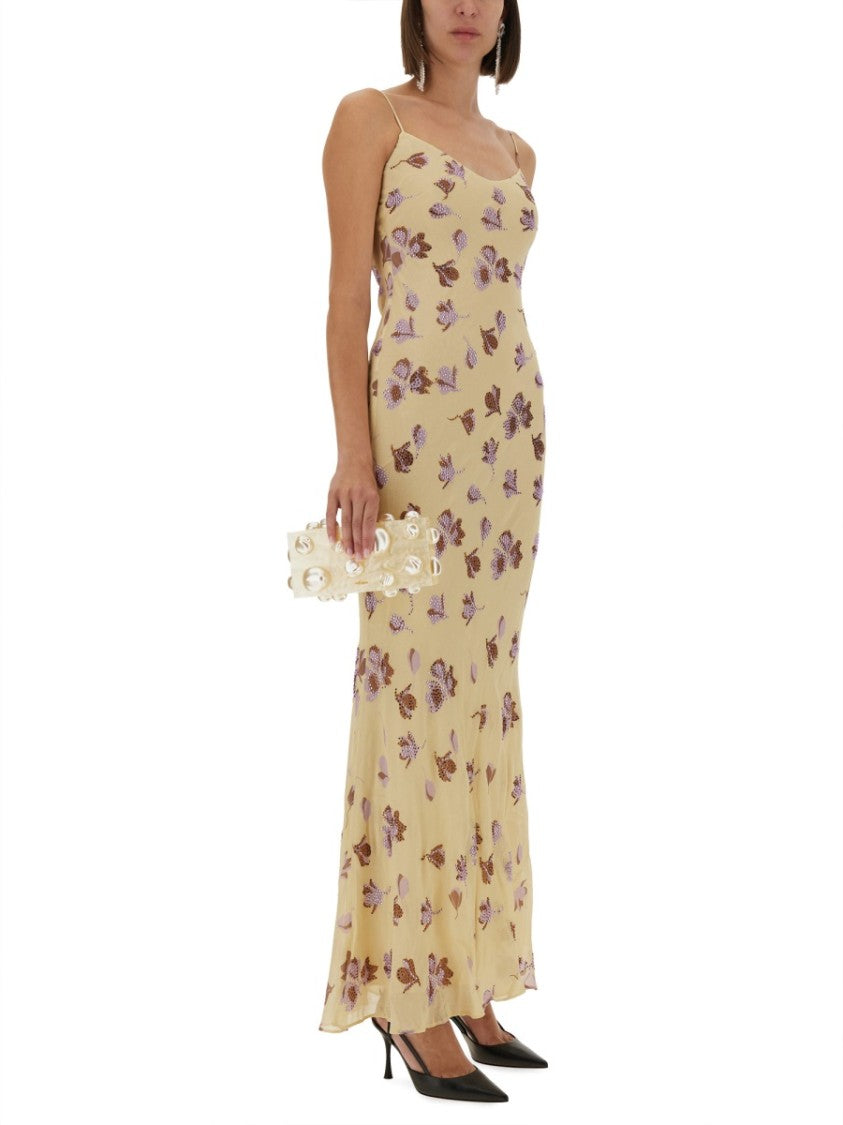 Self-Portrait Long Dress With Floral Pattern