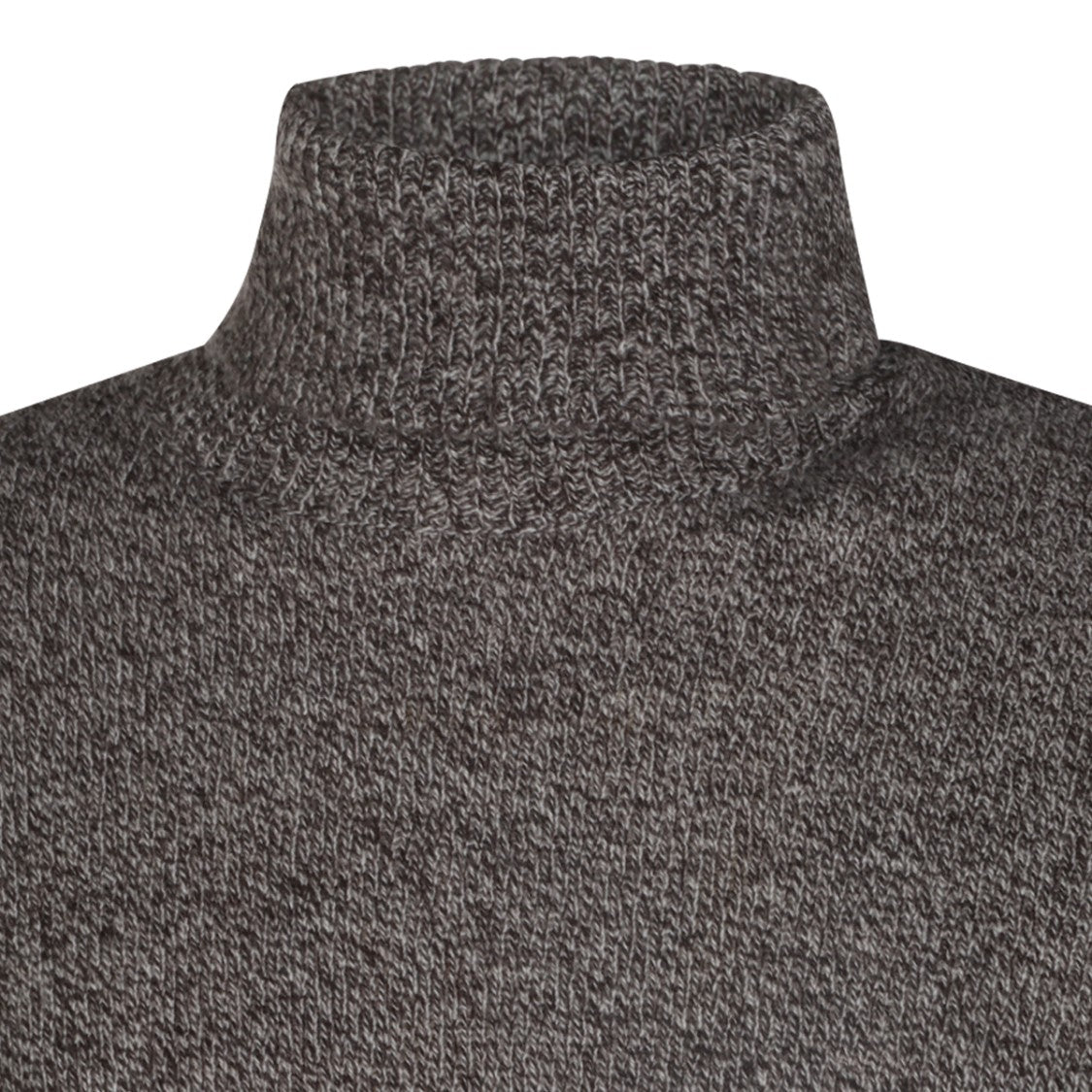 Altea High Collar Brown Wool Knitwear From Altea