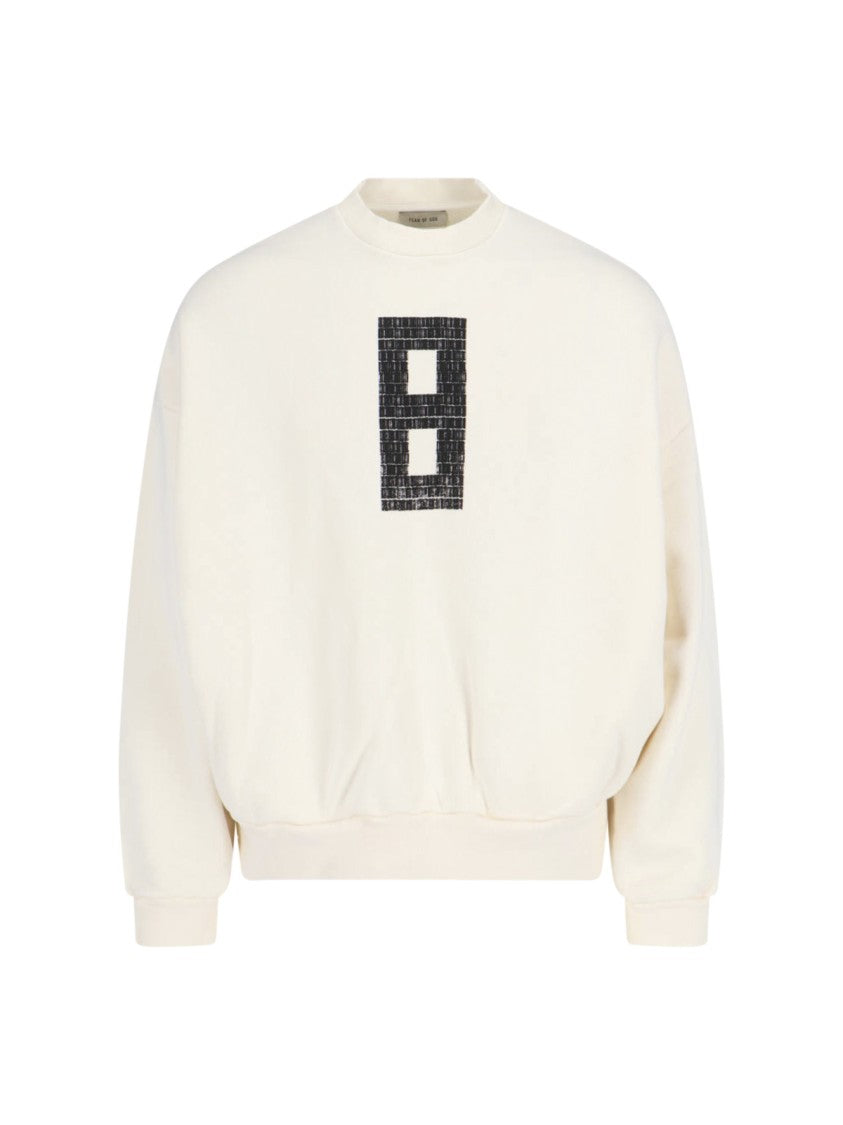 Fear Of God 8 Crewneck Sweatshirt In Cream Cotton