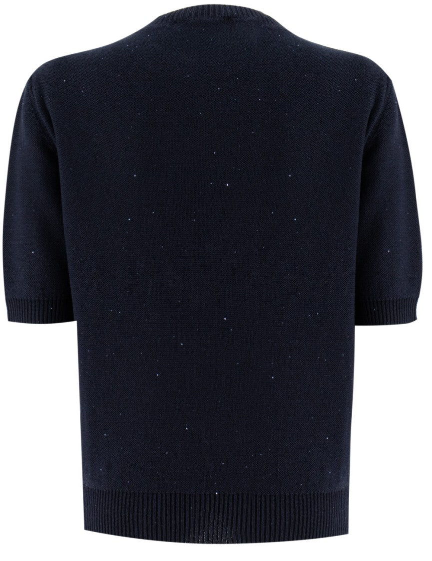 Fabiana Filippi Black Crew-Neck Sweater