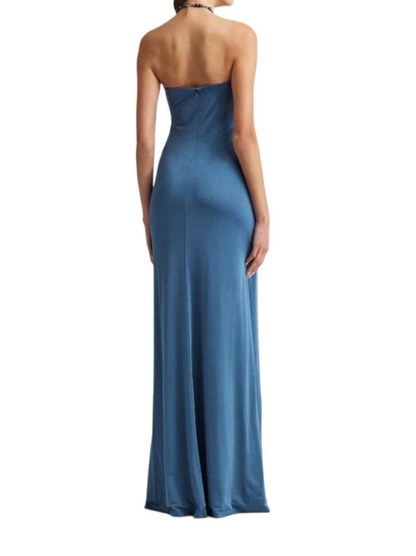 Lauren Ralph Lauren Strapless Blue Maxi Dress