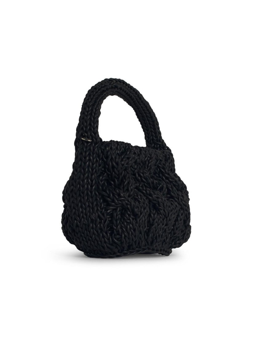 J. W. Anderson Knit' Black Leather Bag