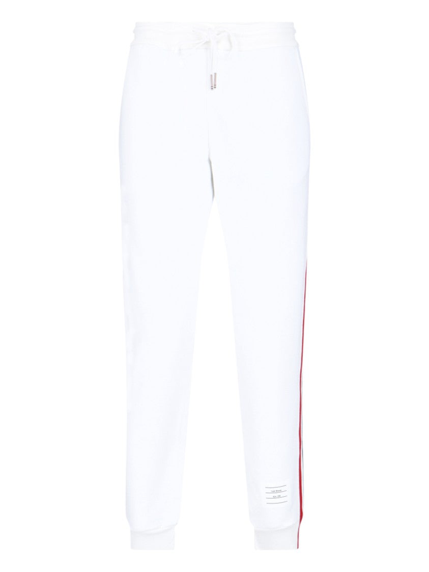 Thom Browne Tricolour Detail Sports Trousers – White