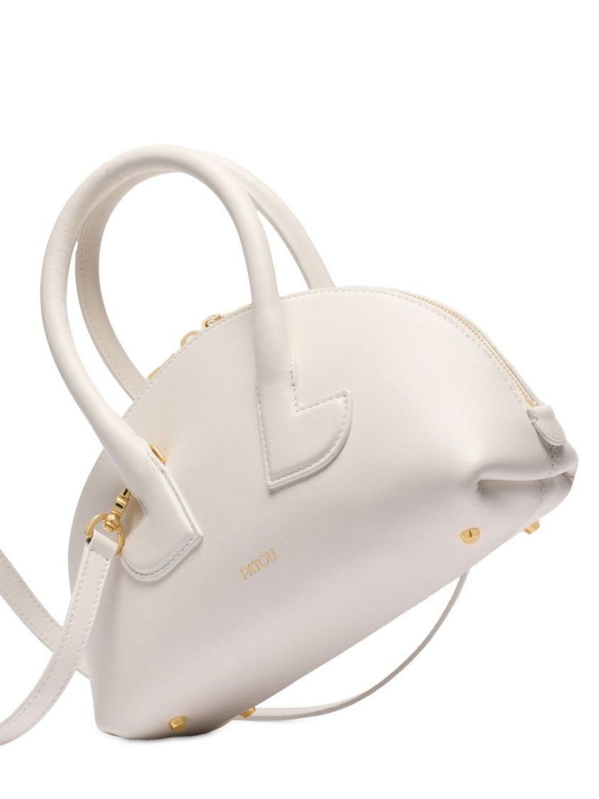 Patou White Elegant All Around Zip Bag