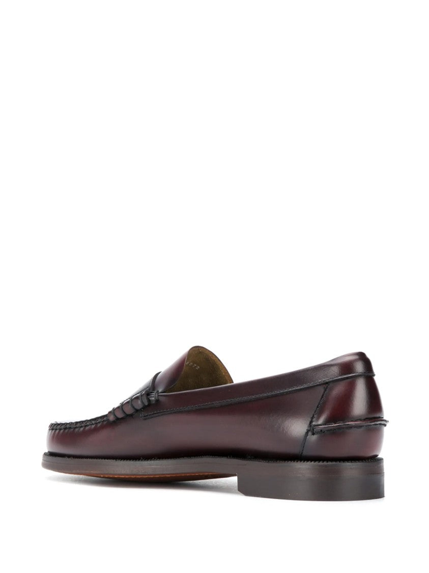 Sebago Burgundy Classic Dan Leather Penny Loafers