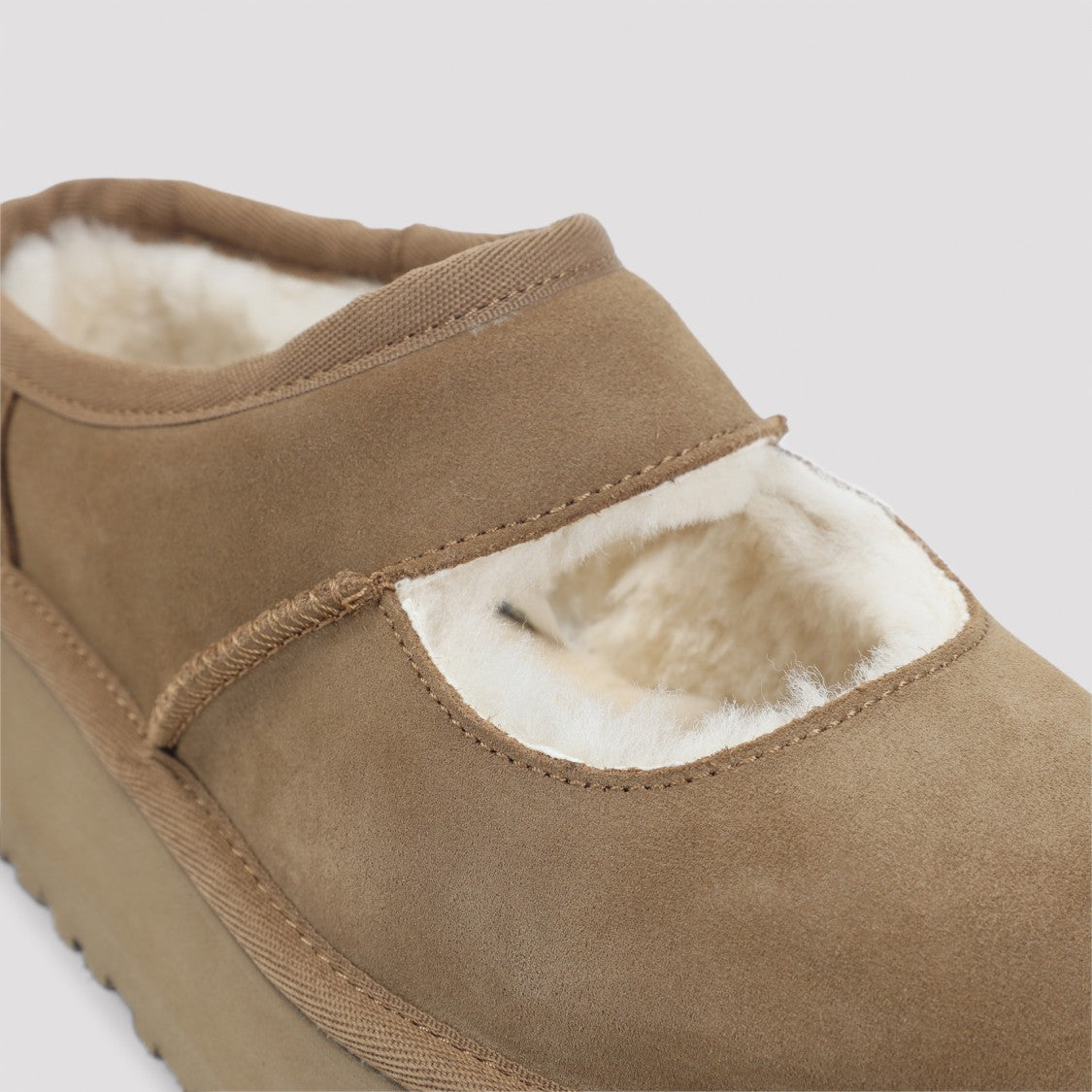 Ugg Chestnut Brown Suede Leather Bea Mary Jane Slippers