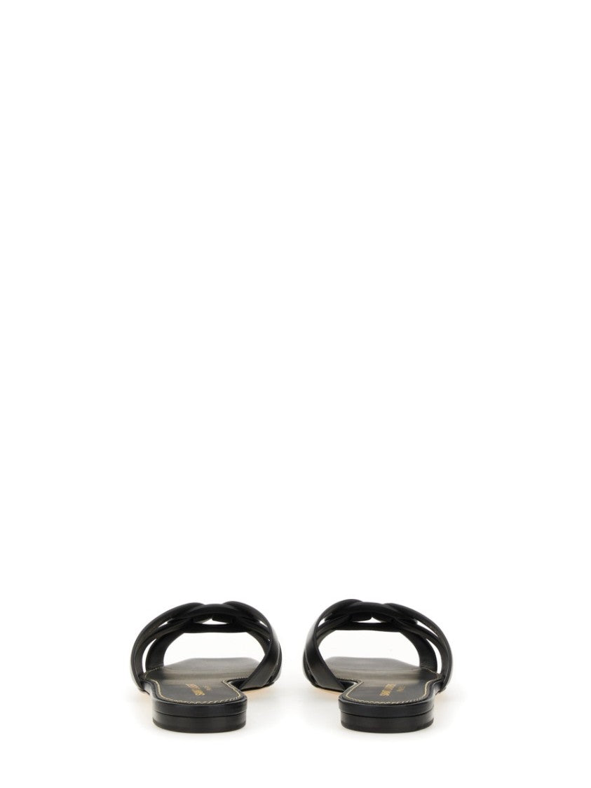 Saint Laurent Tribute Woven Leather Mules