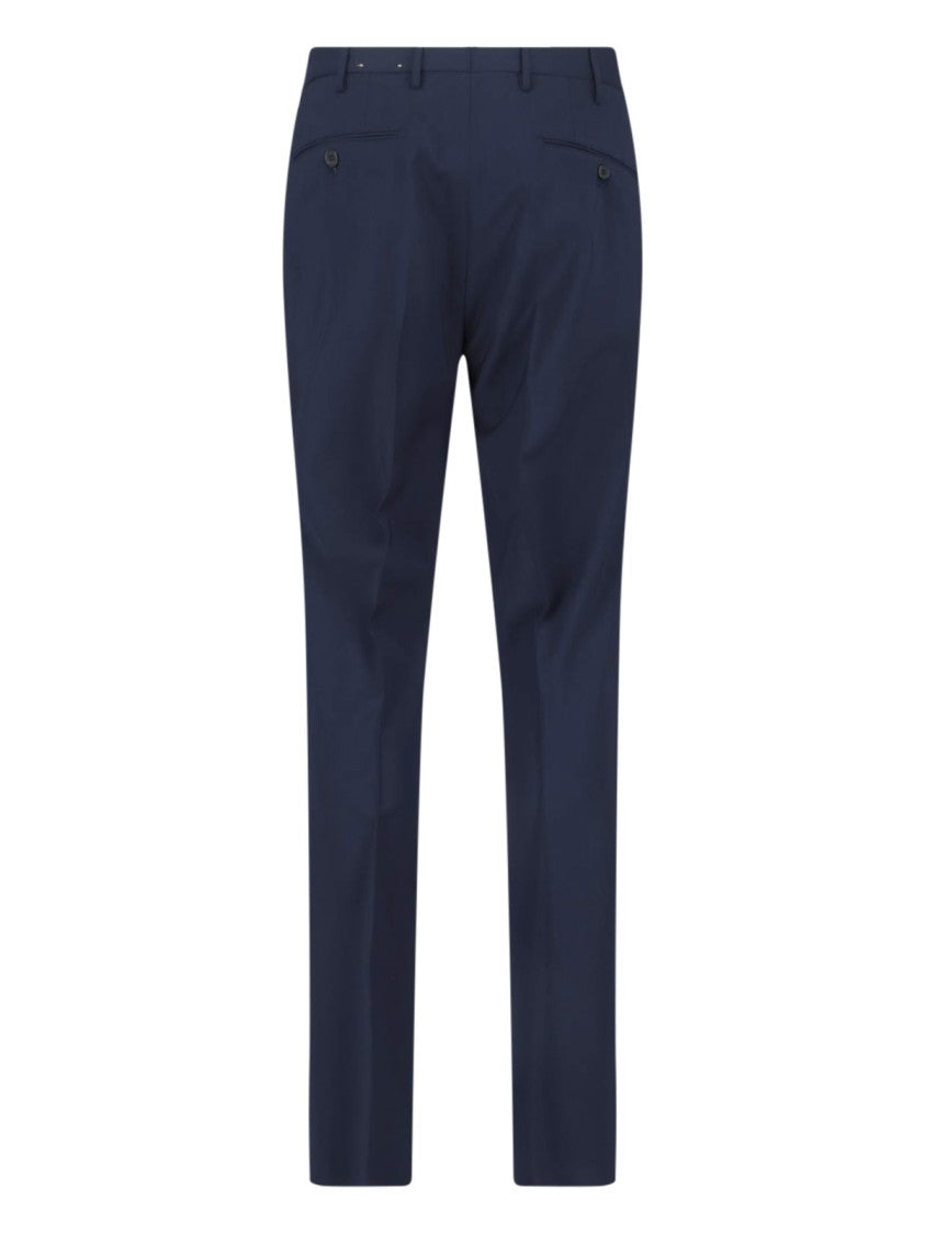Incotex Virgin Wool Trousers – Navy