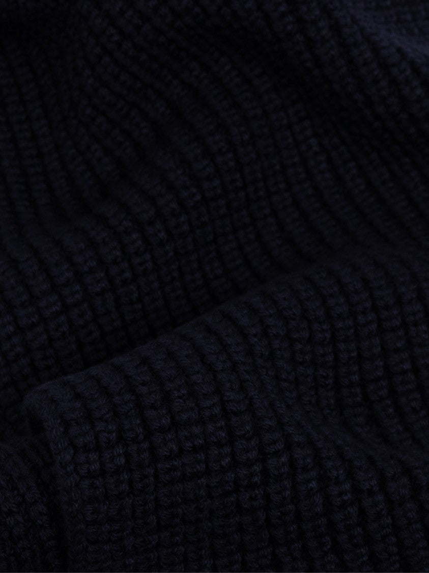 Dsquared2 Logo Patch Knit Wool Scarf