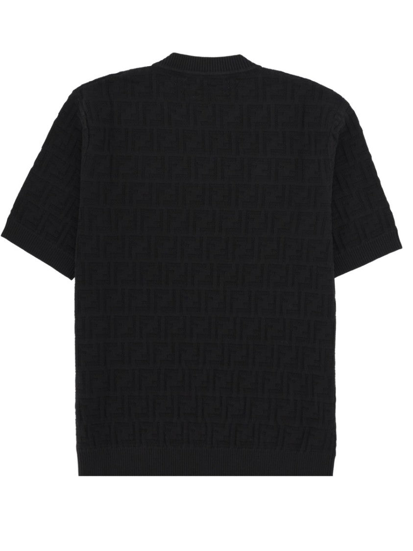 Fendi Subtle Textured Cotton T-Shirt