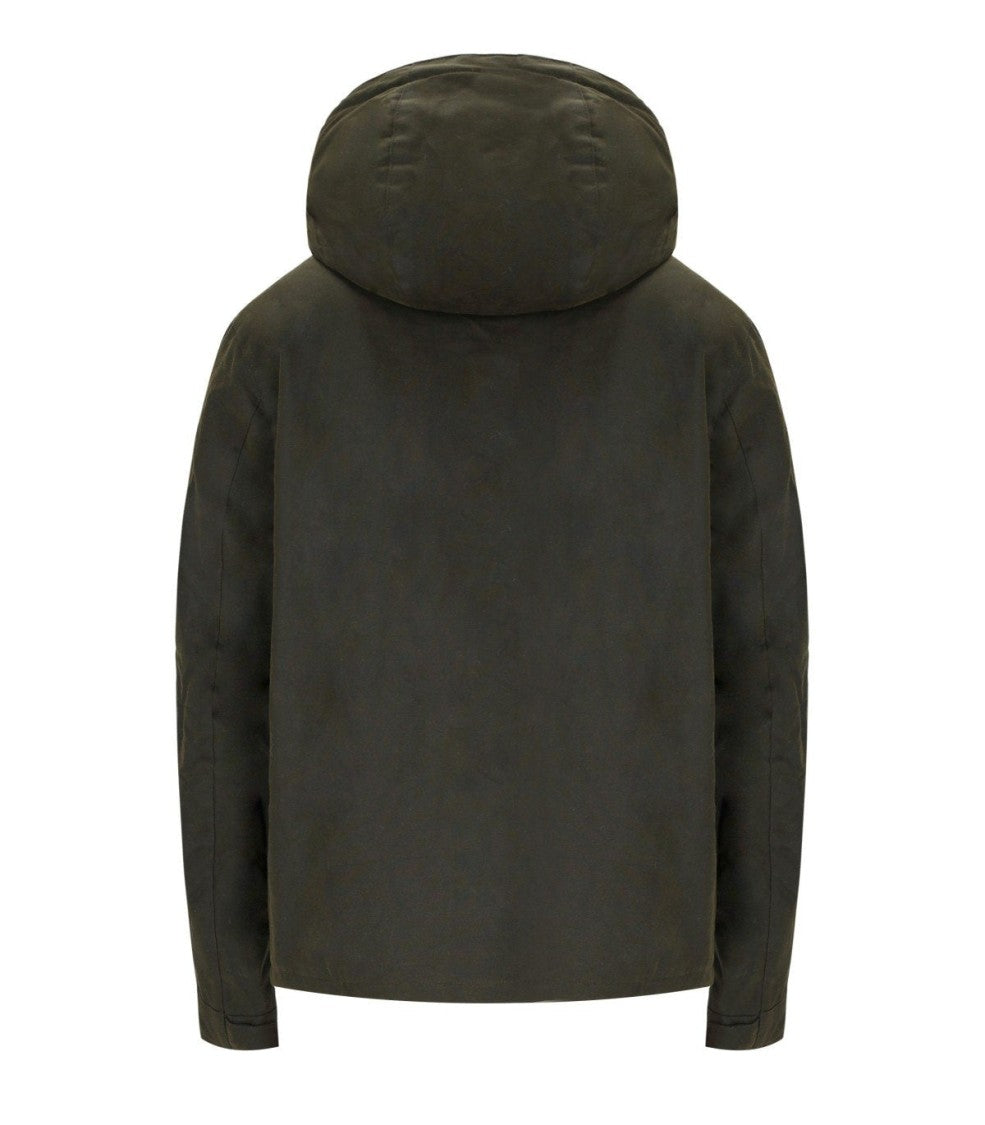 Barbour Kevlar Wax Olive Green Hooded Jacket