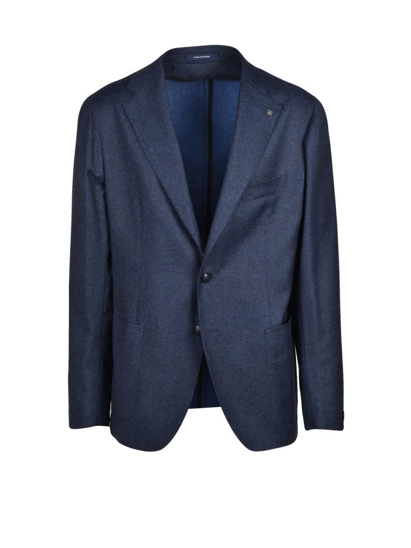 Tagliatore Midnight Blue Rounded Virgin Wool Jacket