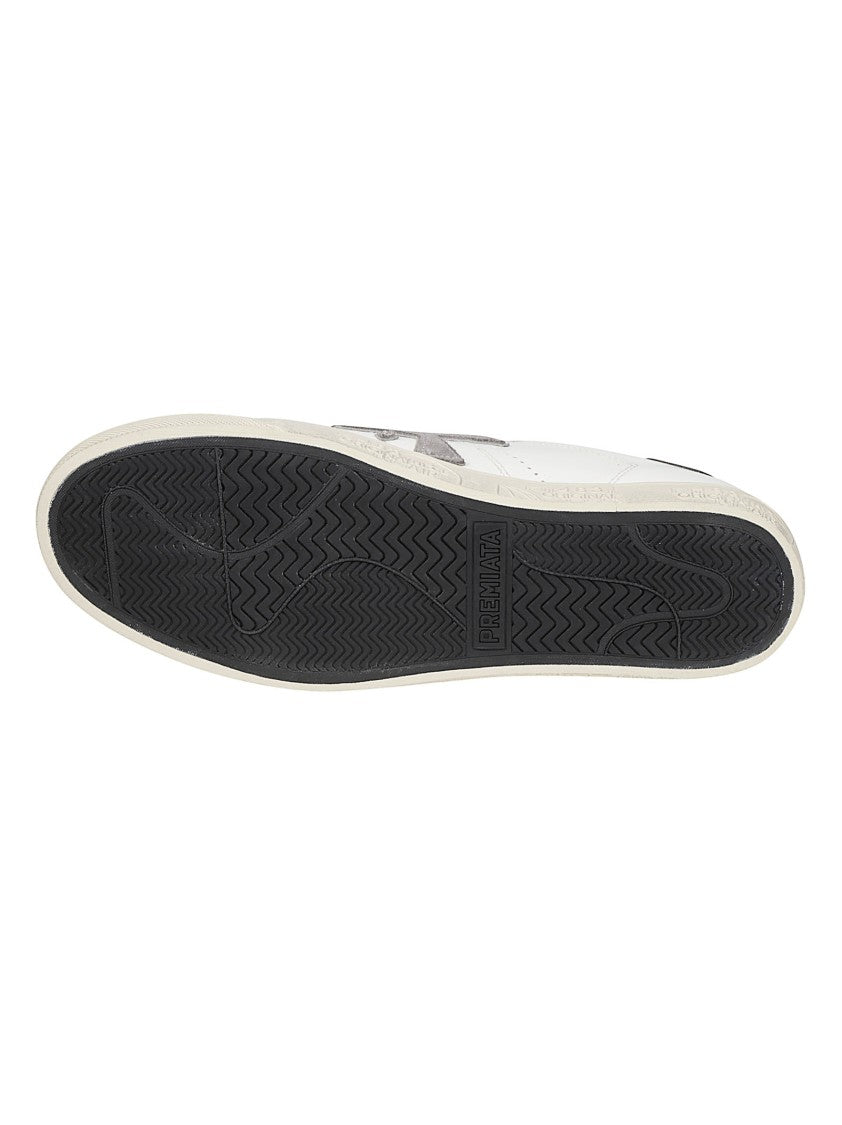 Premiata Steven Minimalist Low-Top Calf Leather Sneakers