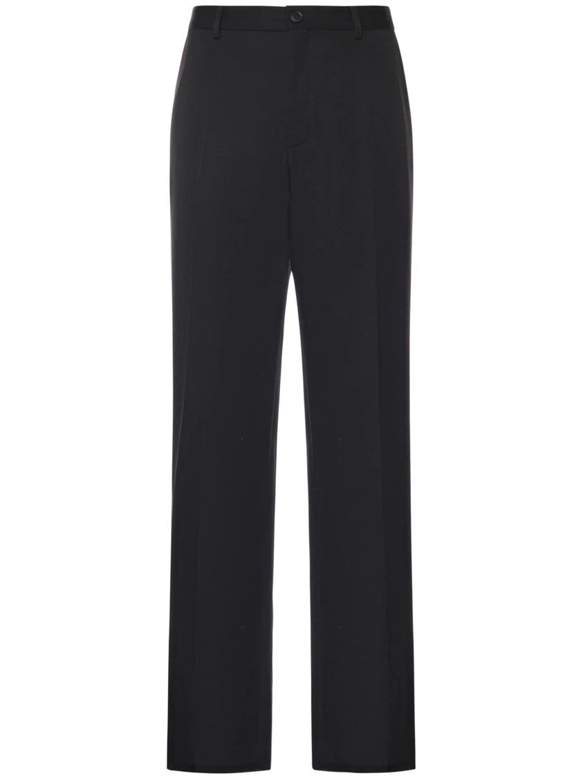 Balenciaga Black Tuxedo Tailored Straight-Leg Pants